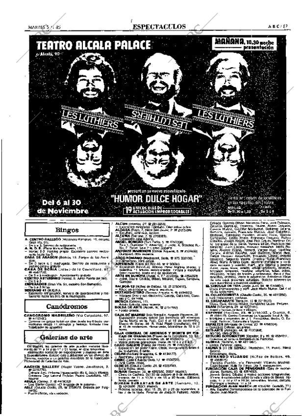 ABC MADRID 05-11-1985 página 87