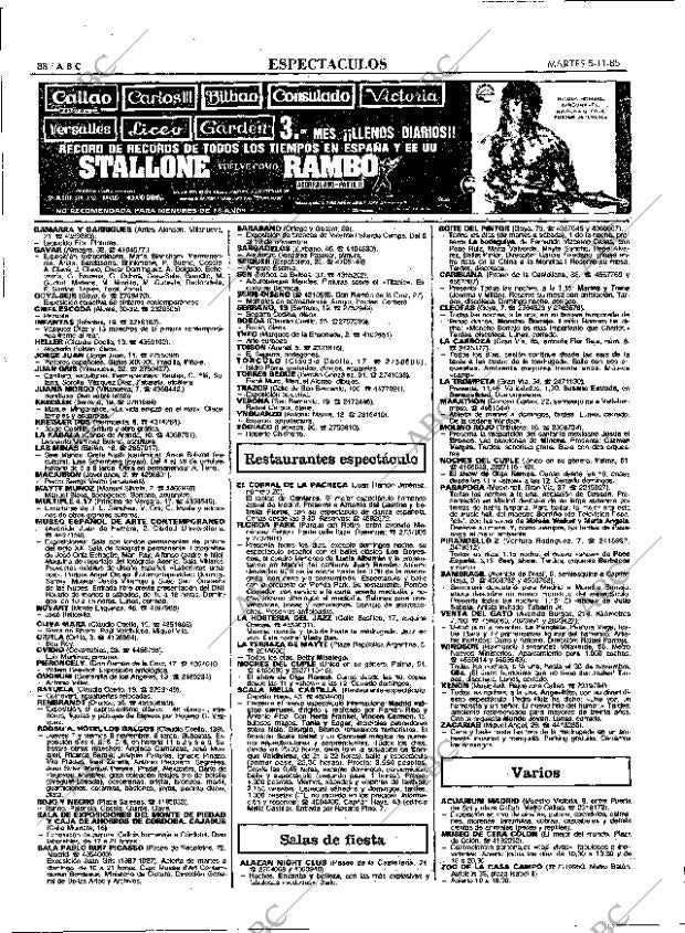 ABC MADRID 05-11-1985 página 88