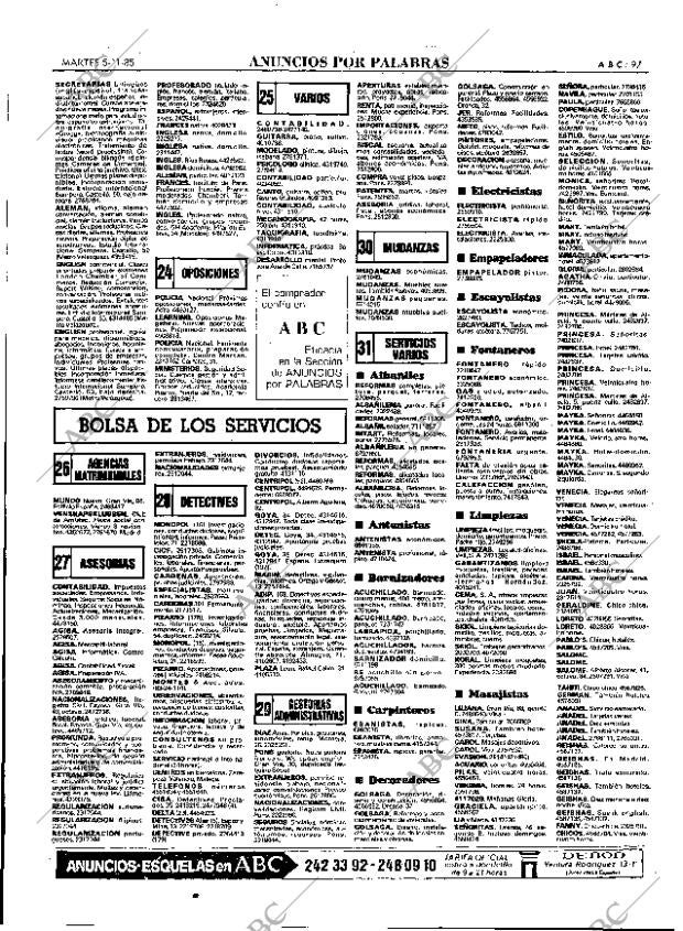 ABC MADRID 05-11-1985 página 97