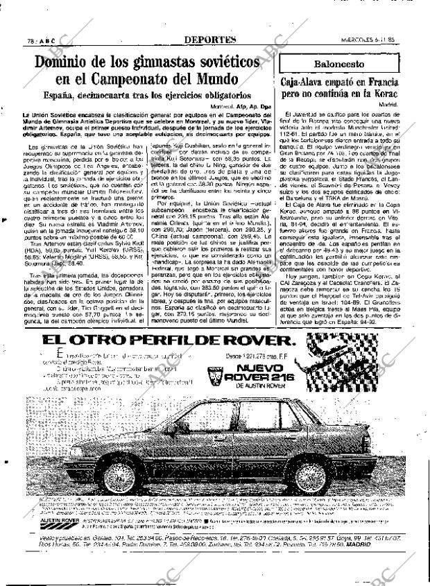 ABC MADRID 06-11-1985 página 78