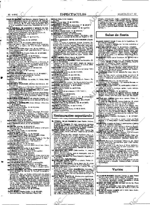 ABC MADRID 06-11-1985 página 88