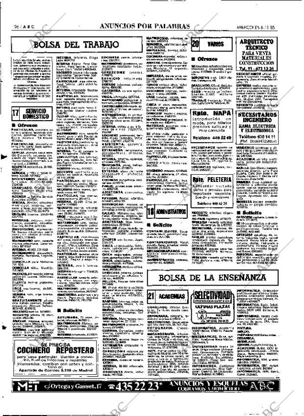ABC MADRID 06-11-1985 página 96