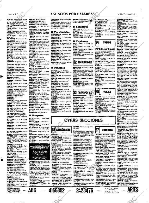 ABC MADRID 06-11-1985 página 98