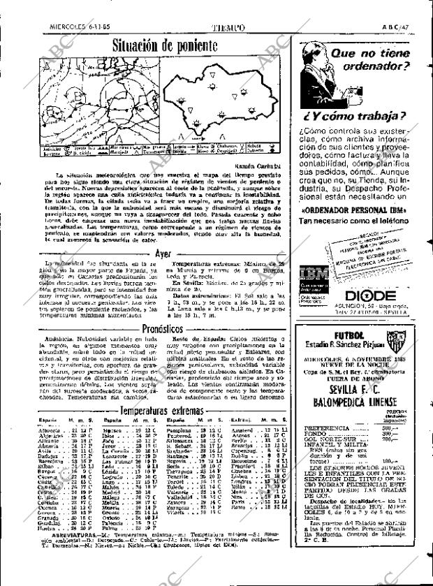 ABC SEVILLA 06-11-1985 página 47