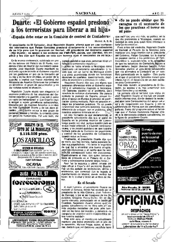 ABC MADRID 07-11-1985 página 21