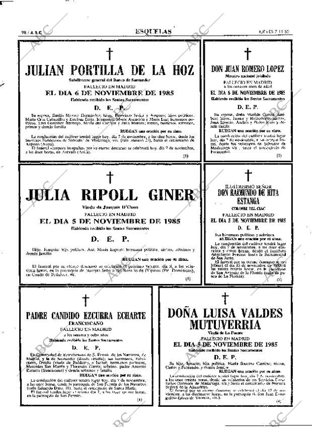 ABC MADRID 07-11-1985 página 98