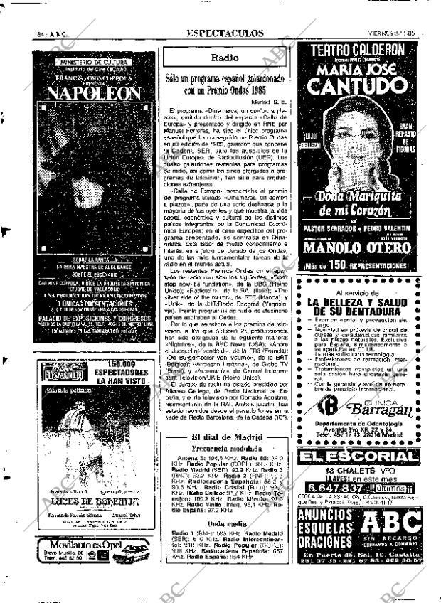 ABC MADRID 08-11-1985 página 84