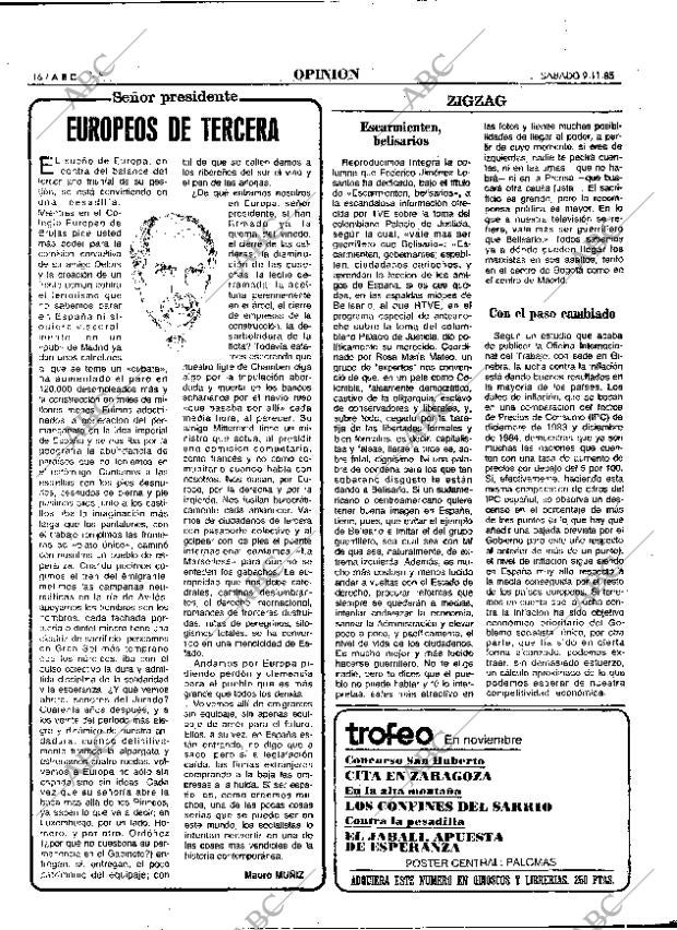 ABC MADRID 09-11-1985 página 16
