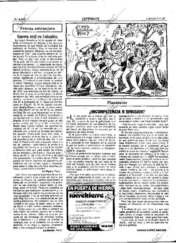 ABC MADRID 09-11-1985 página 18