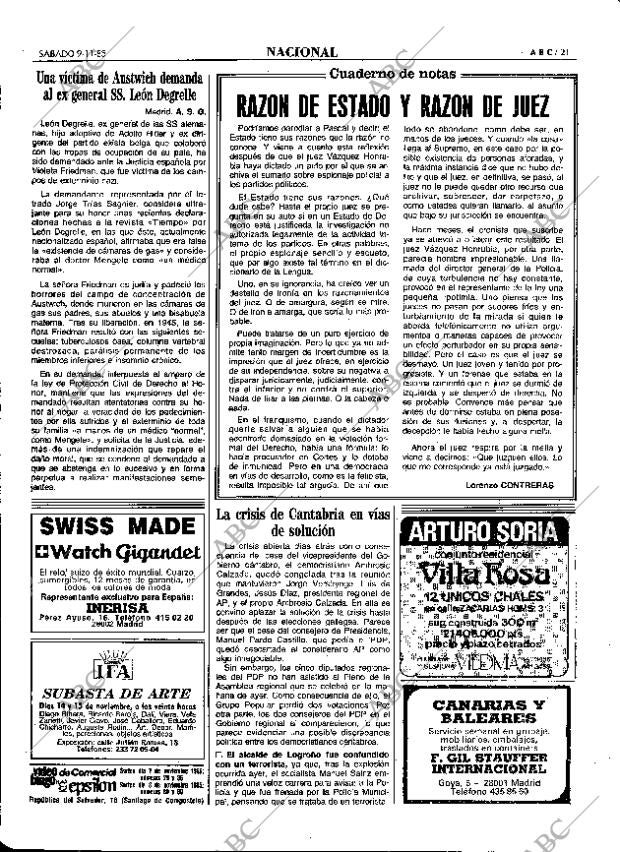 ABC MADRID 09-11-1985 página 21