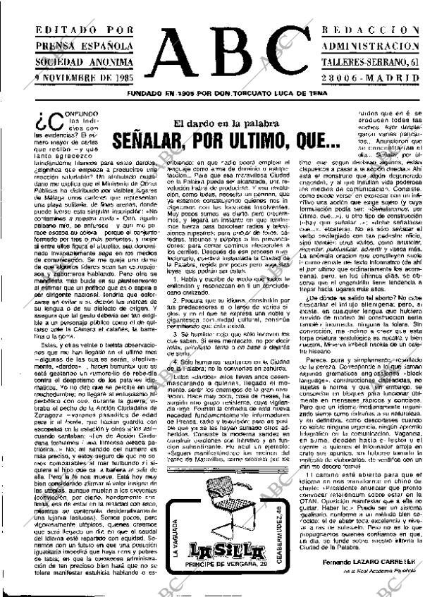ABC MADRID 09-11-1985 página 3