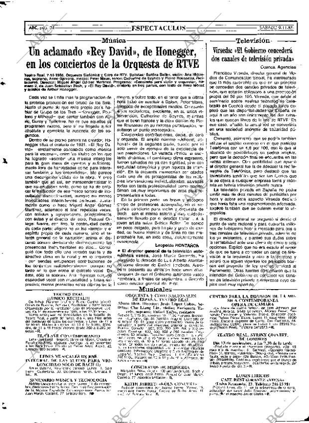 ABC MADRID 09-11-1985 página 74