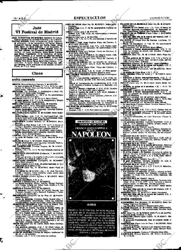ABC MADRID 09-11-1985 página 78
