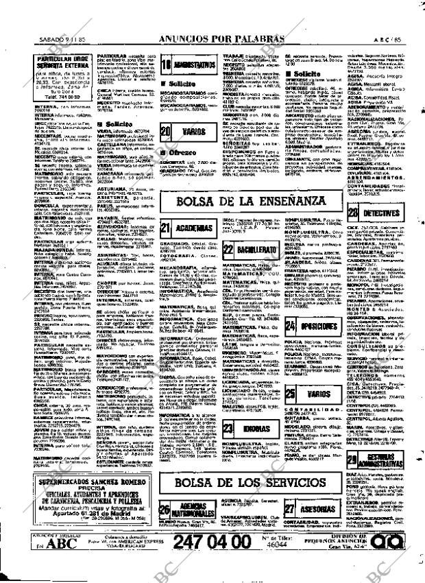 ABC MADRID 09-11-1985 página 85