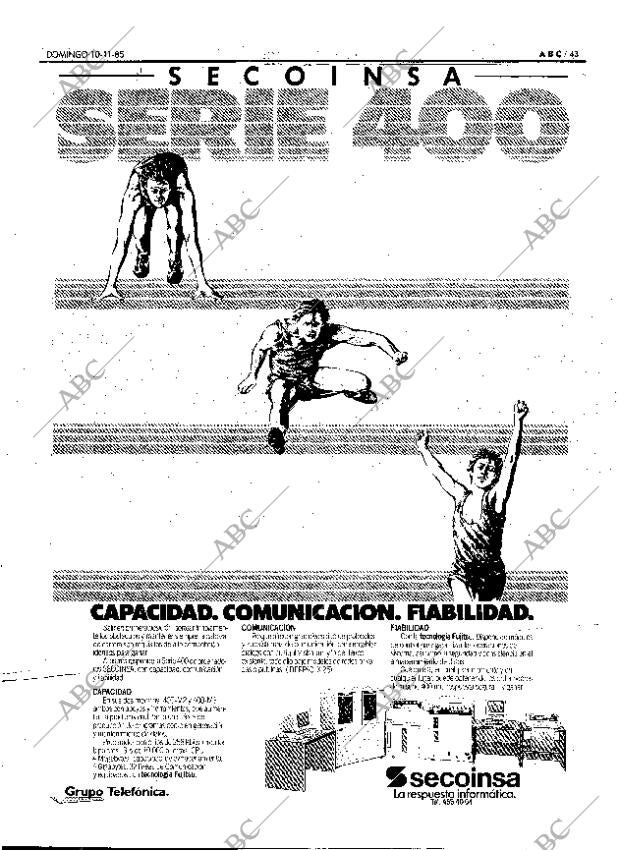 ABC MADRID 10-11-1985 página 43