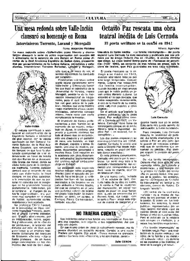 ABC MADRID 10-11-1985 página 45