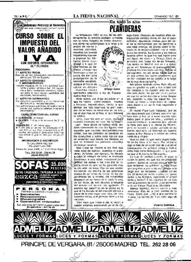 ABC MADRID 10-11-1985 página 58