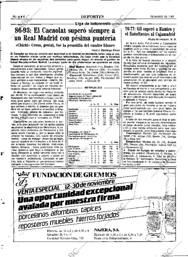 ABC MADRID 10-11-1985 página 76