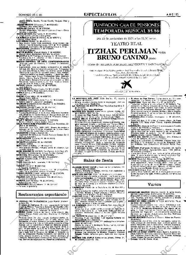 ABC MADRID 10-11-1985 página 85