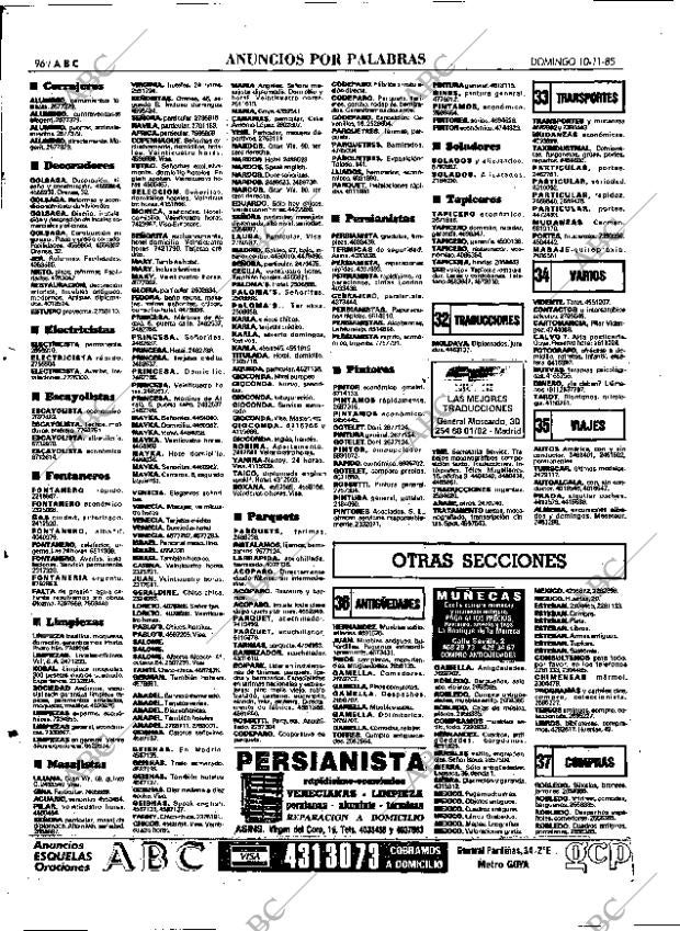 ABC MADRID 10-11-1985 página 96