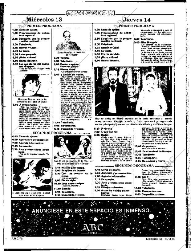 ABC SEVILLA 13-11-1985 página 70