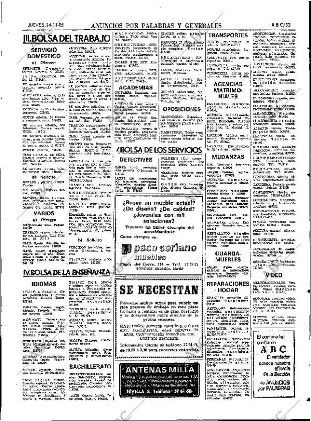 ABC SEVILLA 14-11-1985 página 53