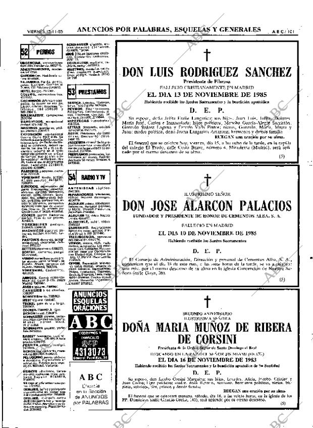 ABC MADRID 15-11-1985 página 101