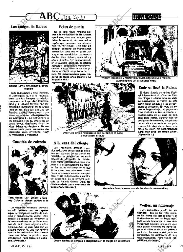 ABC MADRID 15-11-1985 página 109
