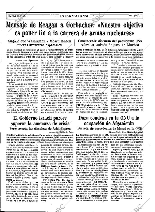 ABC MADRID 15-11-1985 página 31
