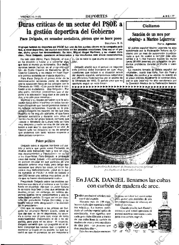 ABC MADRID 15-11-1985 página 77
