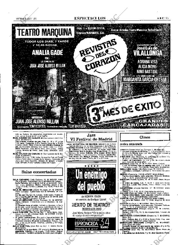 ABC MADRID 15-11-1985 página 85