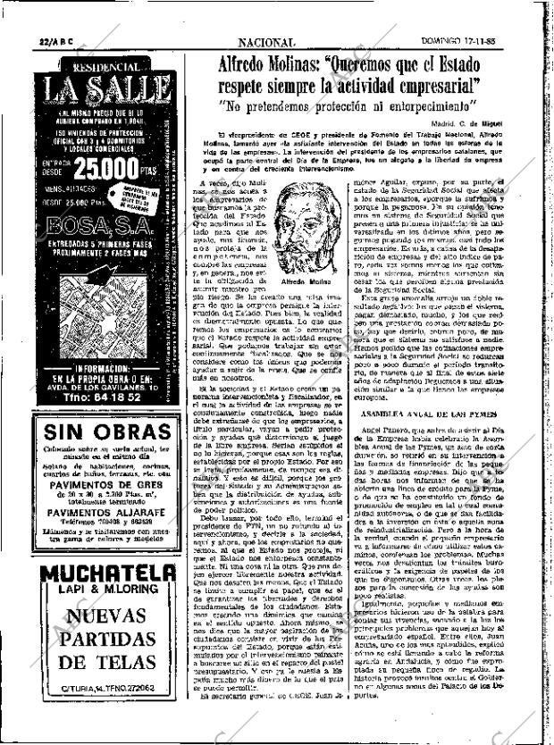 ABC SEVILLA 17-11-1985 página 22