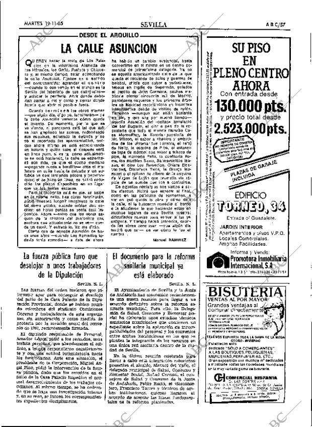 ABC SEVILLA 19-11-1985 página 57