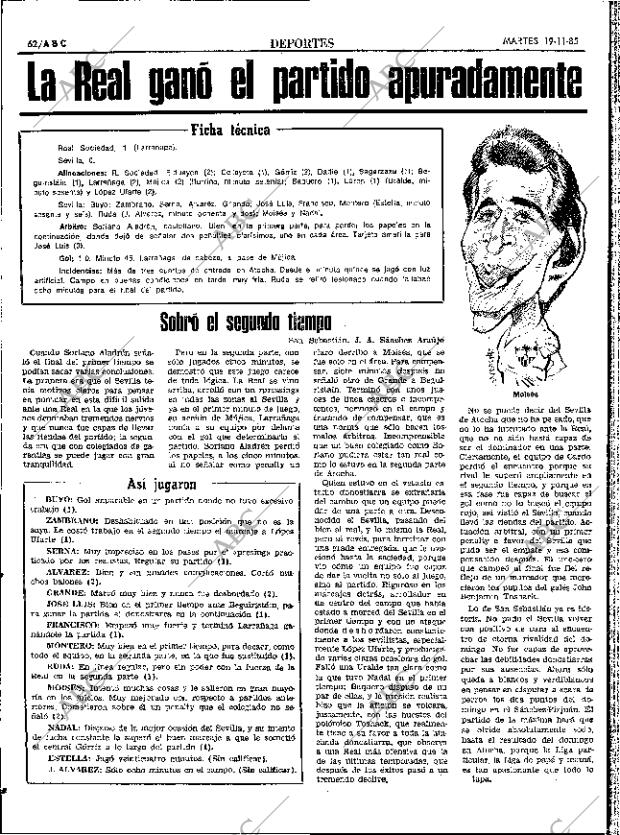 ABC SEVILLA 19-11-1985 página 62