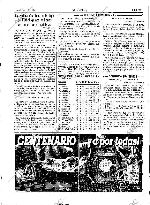 ABC SEVILLA 19-11-1985 página 67