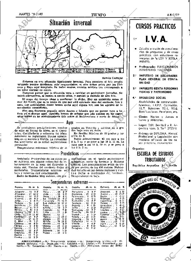 ABC SEVILLA 19-11-1985 página 77