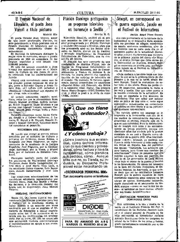 ABC SEVILLA 20-11-1985 página 42