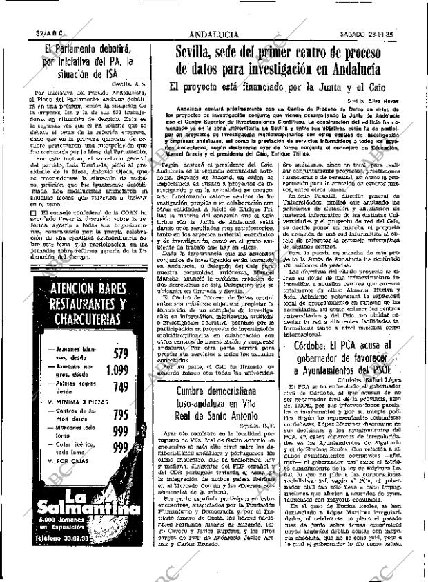 ABC SEVILLA 23-11-1985 página 32