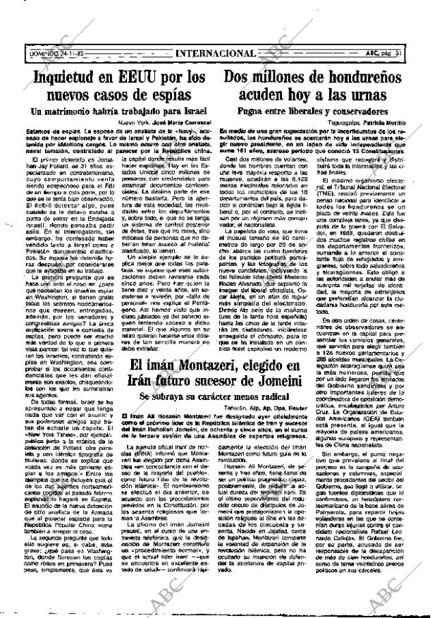 ABC MADRID 24-11-1985 página 31