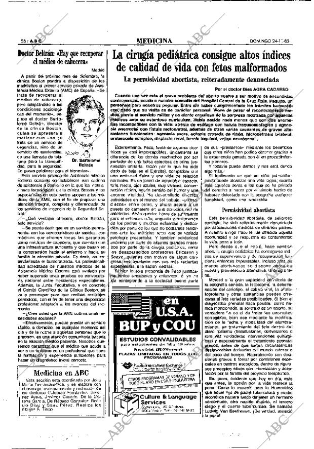 ABC MADRID 24-11-1985 página 56