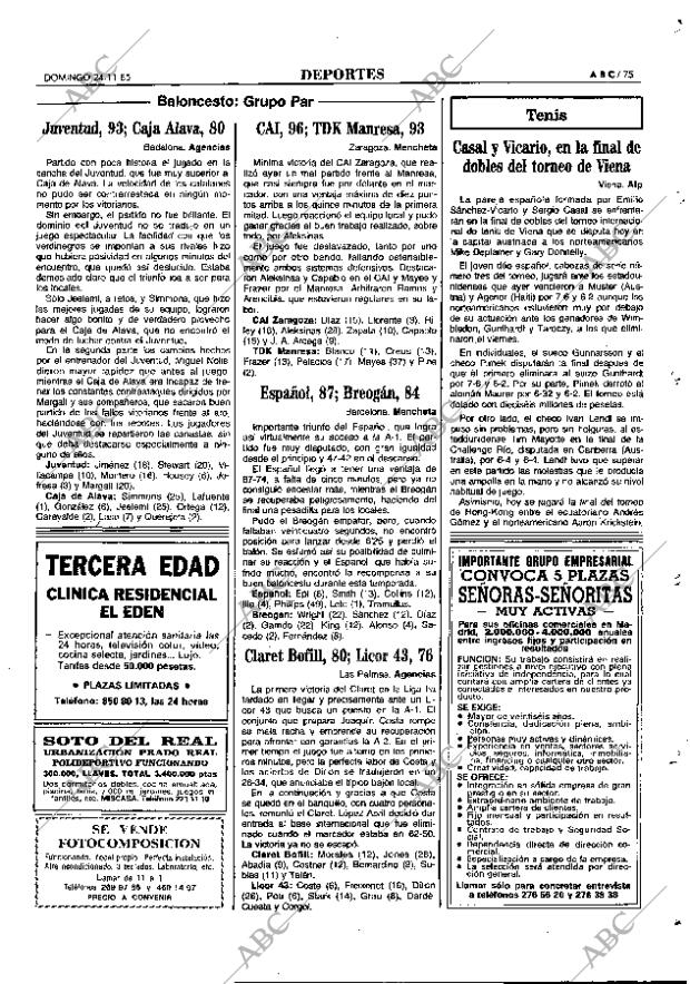 ABC MADRID 24-11-1985 página 75