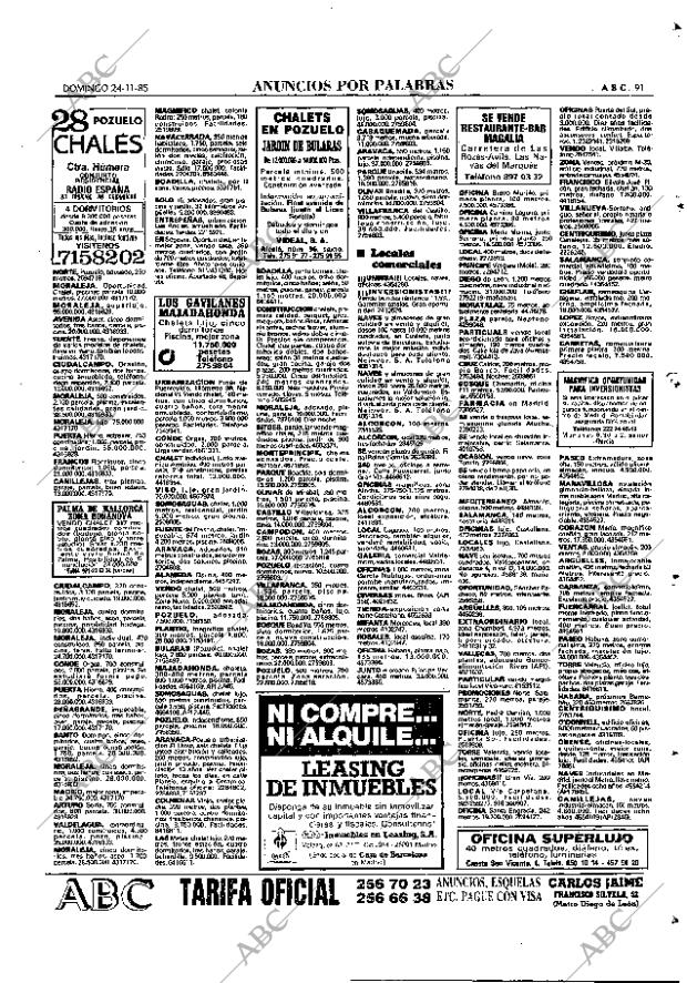 ABC MADRID 24-11-1985 página 91