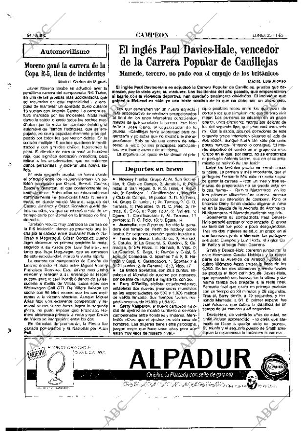 ABC MADRID 25-11-1985 página 64