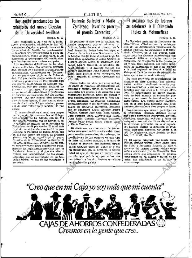 ABC SEVILLA 27-11-1985 página 46