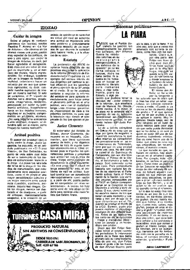 ABC MADRID 29-11-1985 página 17