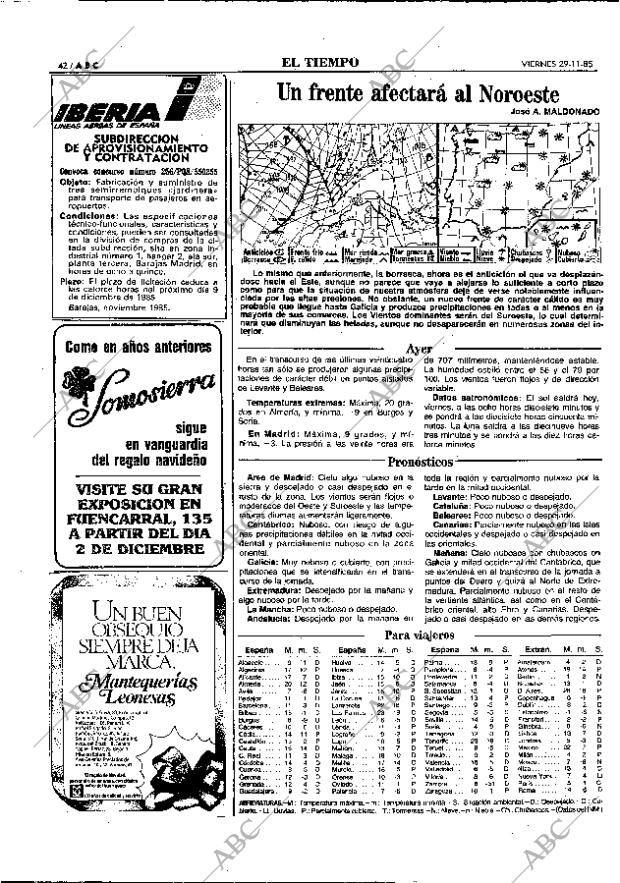 ABC MADRID 29-11-1985 página 42