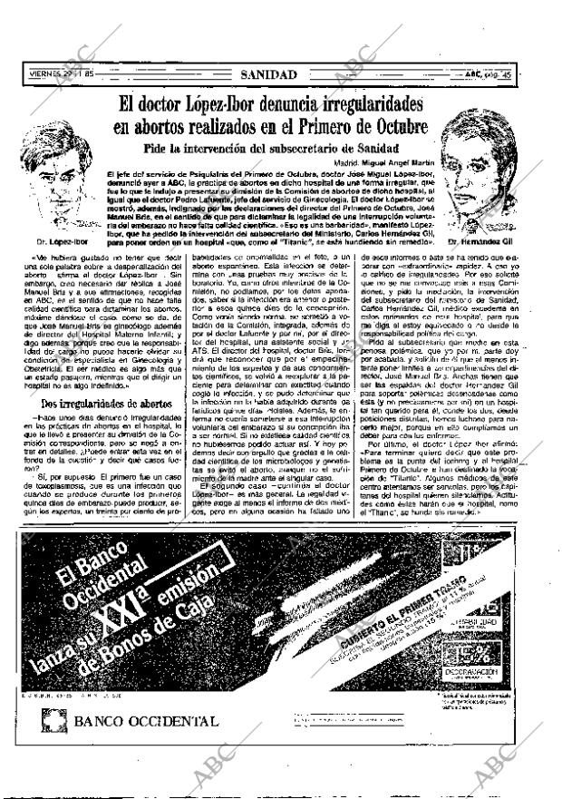 ABC MADRID 29-11-1985 página 45