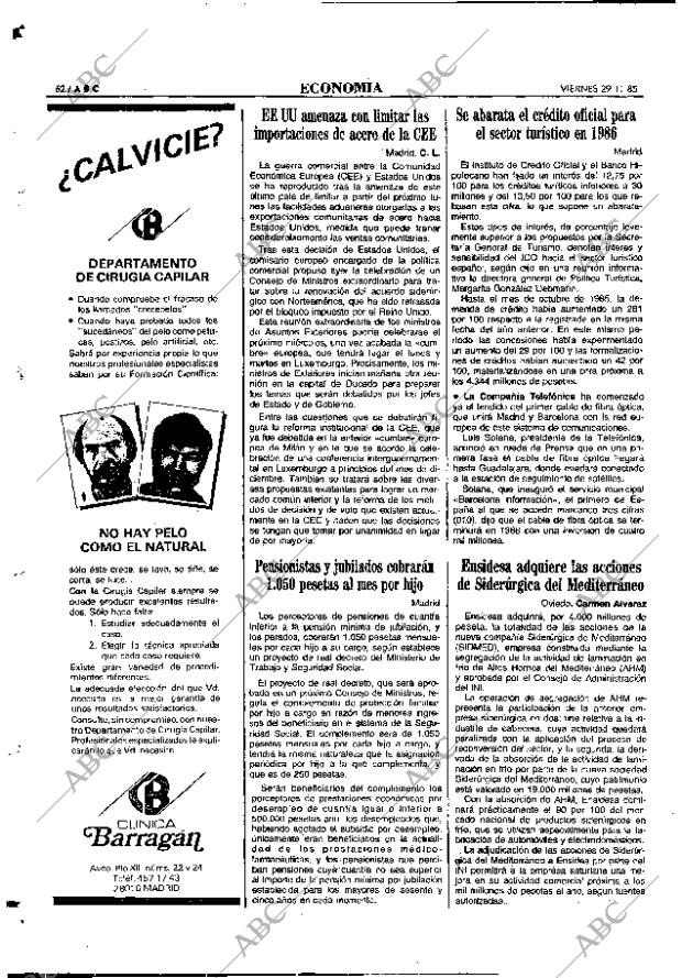 ABC MADRID 29-11-1985 página 62