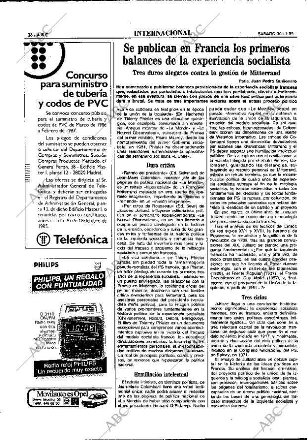 ABC MADRID 30-11-1985 página 28