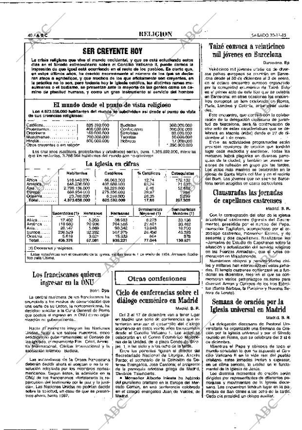 ABC MADRID 30-11-1985 página 40